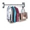 Industrial Pipe Clothes Rack Wall Mount Garment Closet Storage Rack Hanging Rail